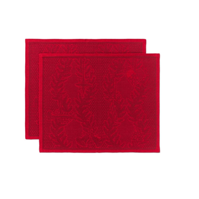 Royal Copenhagen Star Fluted Platzset Rot 45x35cm 2 Stk.