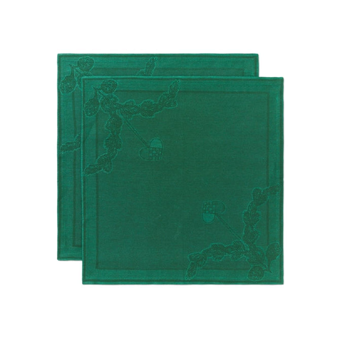 Royal Copenhagen Star Fluted Serviette Grün 45x45cm 2 Stk.