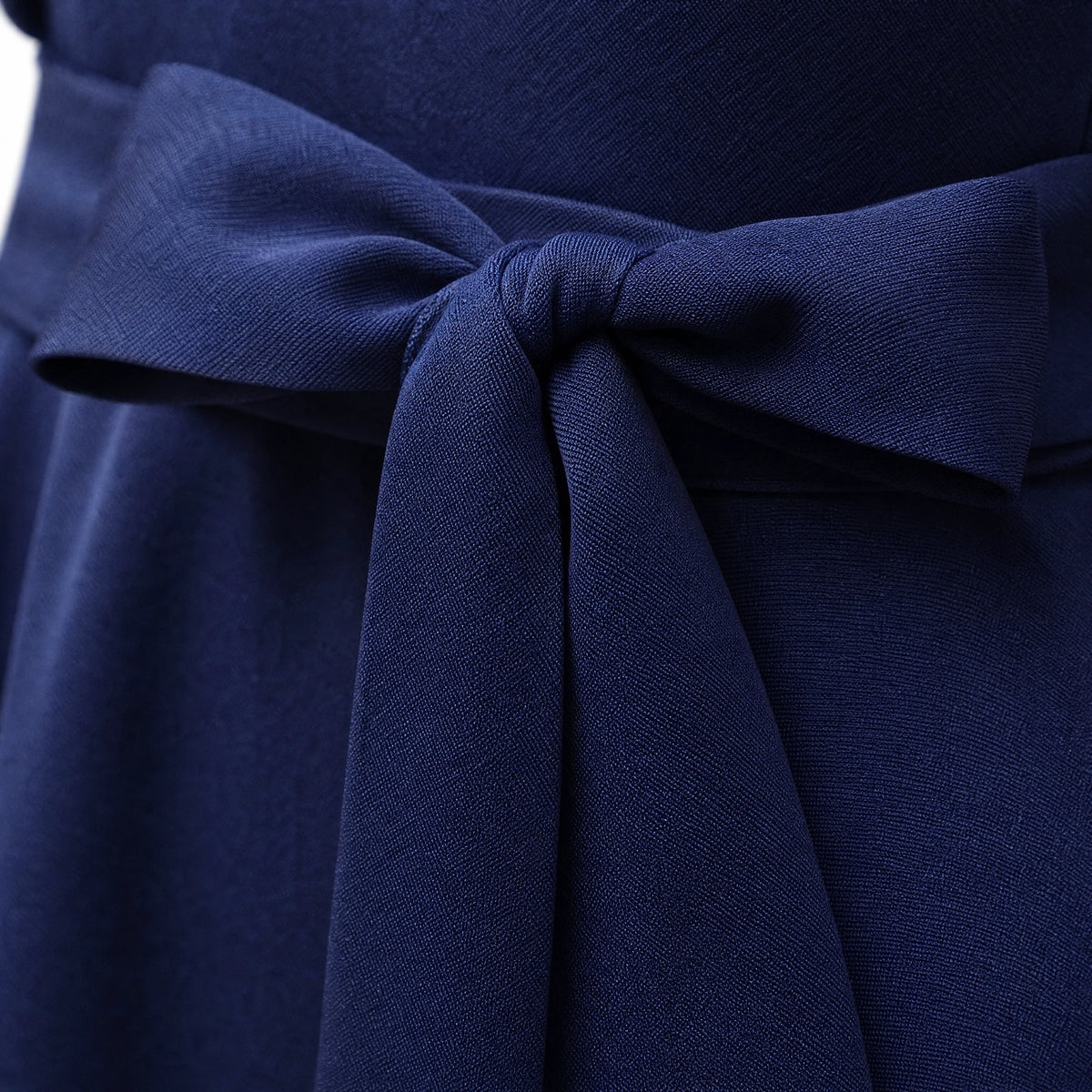 Robe Bleu Vintage Longue Année 60 - close-up détail matière