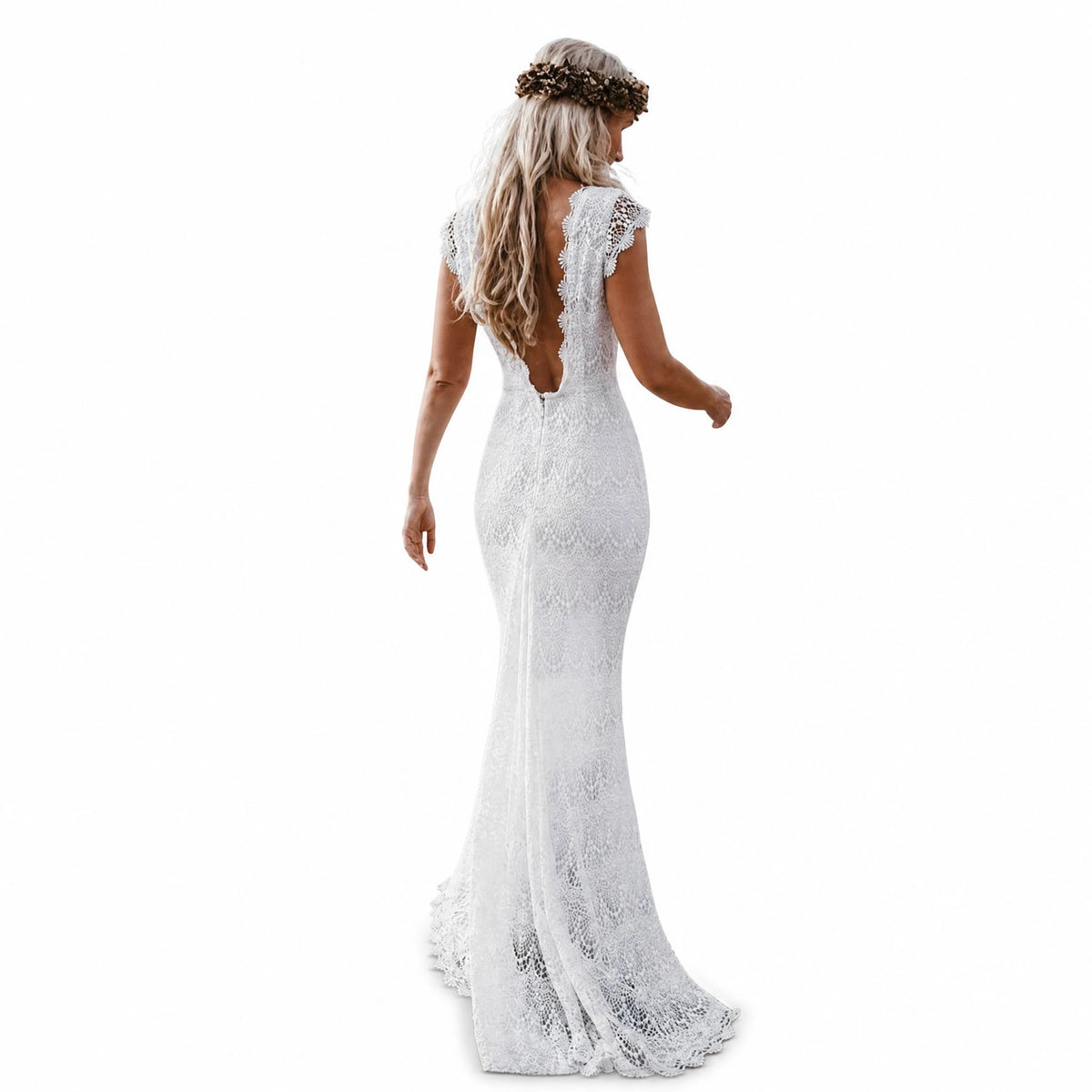 Robe de Mariée Vintage Crochet - image principale