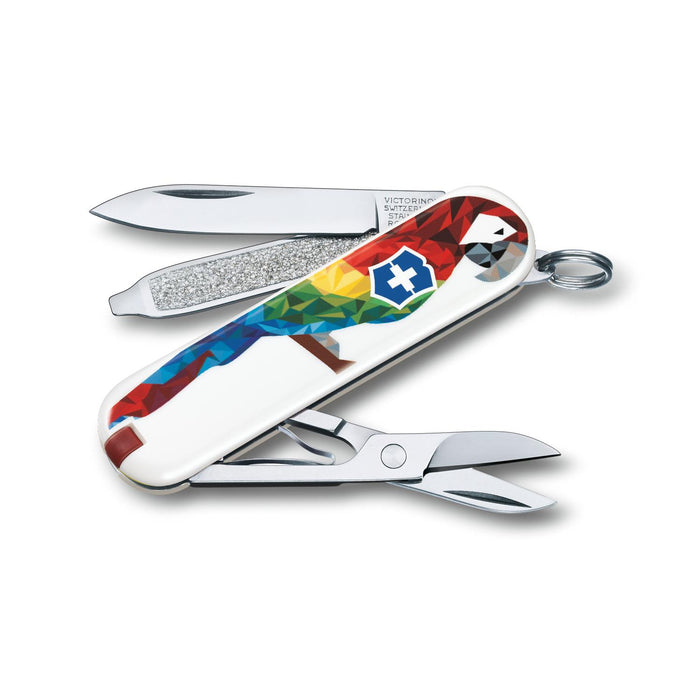Victorinox Erwachsene Taschenmesser Classic, 58mm, Guacamaya, Angabe