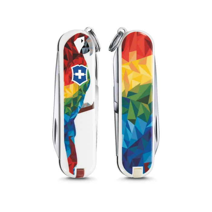 Victorinox Erwachsene Taschenmesser Classic, 58mm, Guacamaya, Angabe