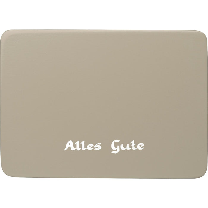 Wendt & Kühn Beschriftete Sockelplatte, silbergrau, „Alles Gute“
