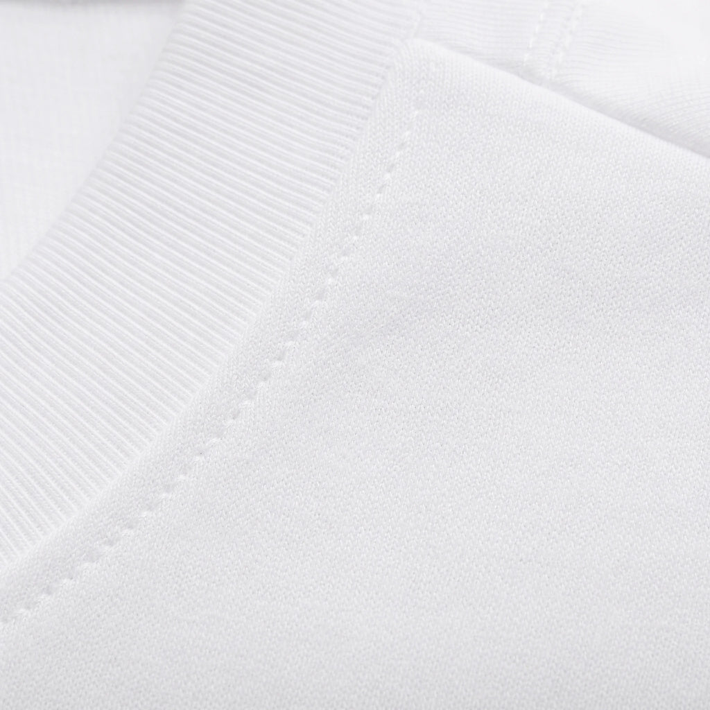 T Shirt Blanc Homme Vintage - close-up détail matière