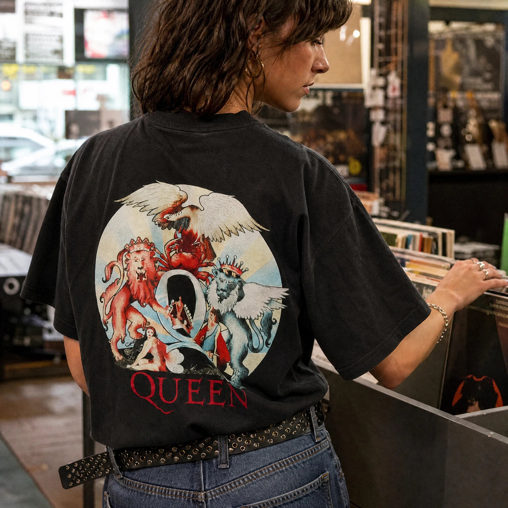T-shirt Vintage Queen avec Blason des Années 80 - Utilisation GLOBALE