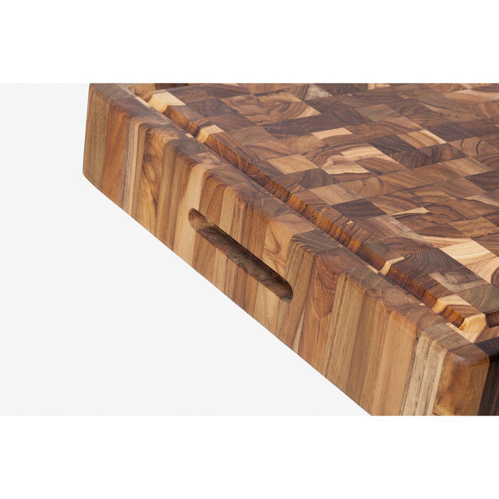 TEAKHAUS Butcher Block mit Saftkanal, extra Dick