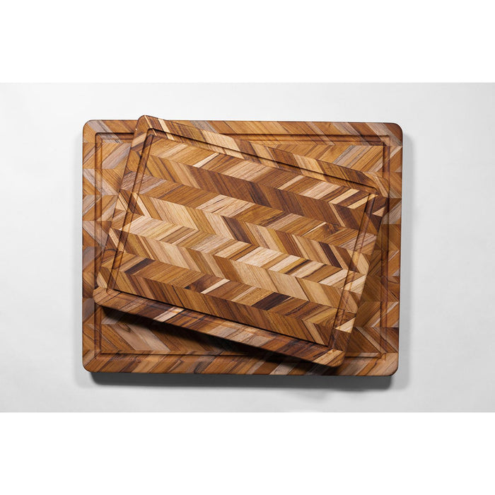 TEAKHAUS Herringbone Schneidebrett Extradick (M)