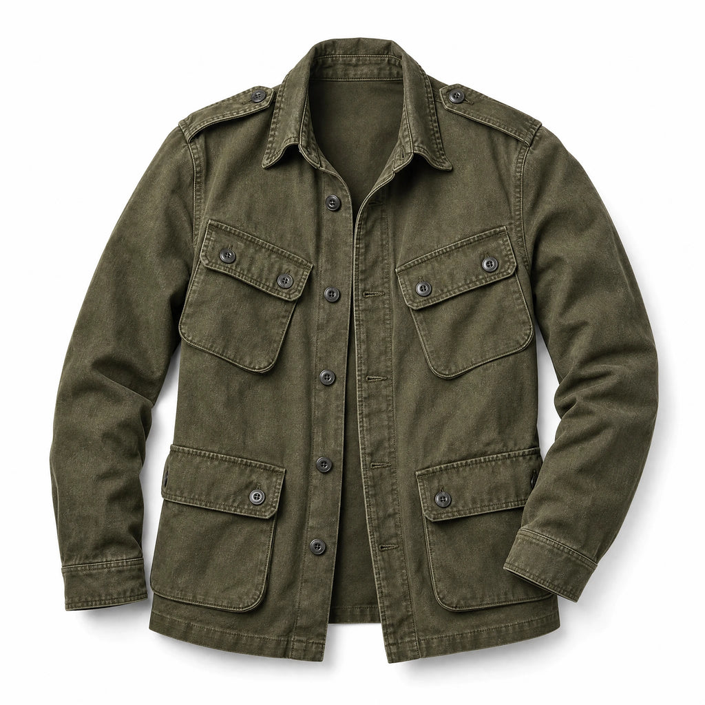 Veste cargo vintage multi-poches Biker - image principale