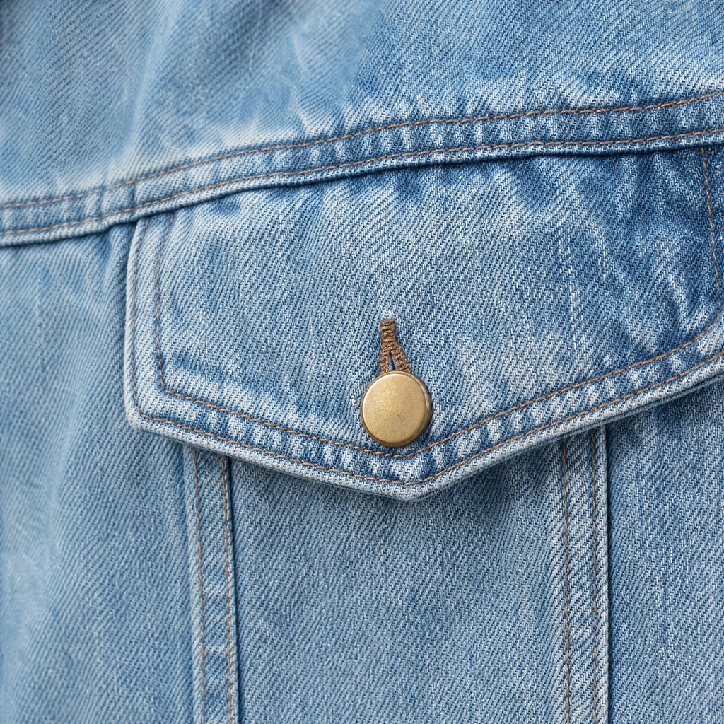 Veste Jean Vintage Oversize - close-up détail matière