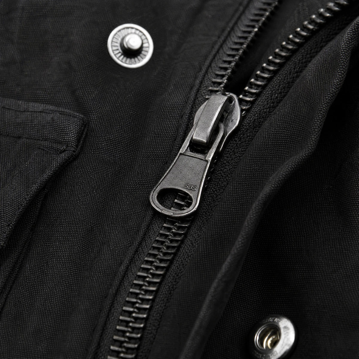 Veste Militaire Homme Vintage - close-up détail matière