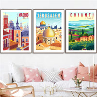 tableau-de-toile-dart-de-paysage-nordique-vintage