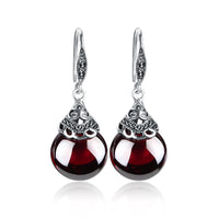 boucles-doreilles-grenat-rond-vintage