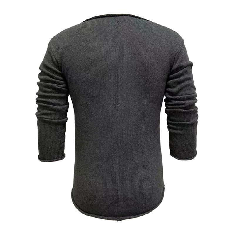 pull-tricot-vintage-col-v-manches-longues