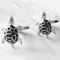 boutons-de-manchette-tortue-email-vintage