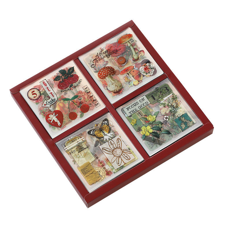 autocollants-fleurs-champignons-vintage