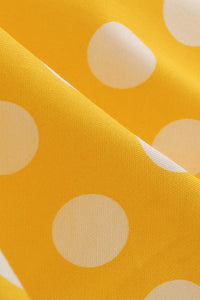 robe-stylee-annee-80-a-pois-jaunes