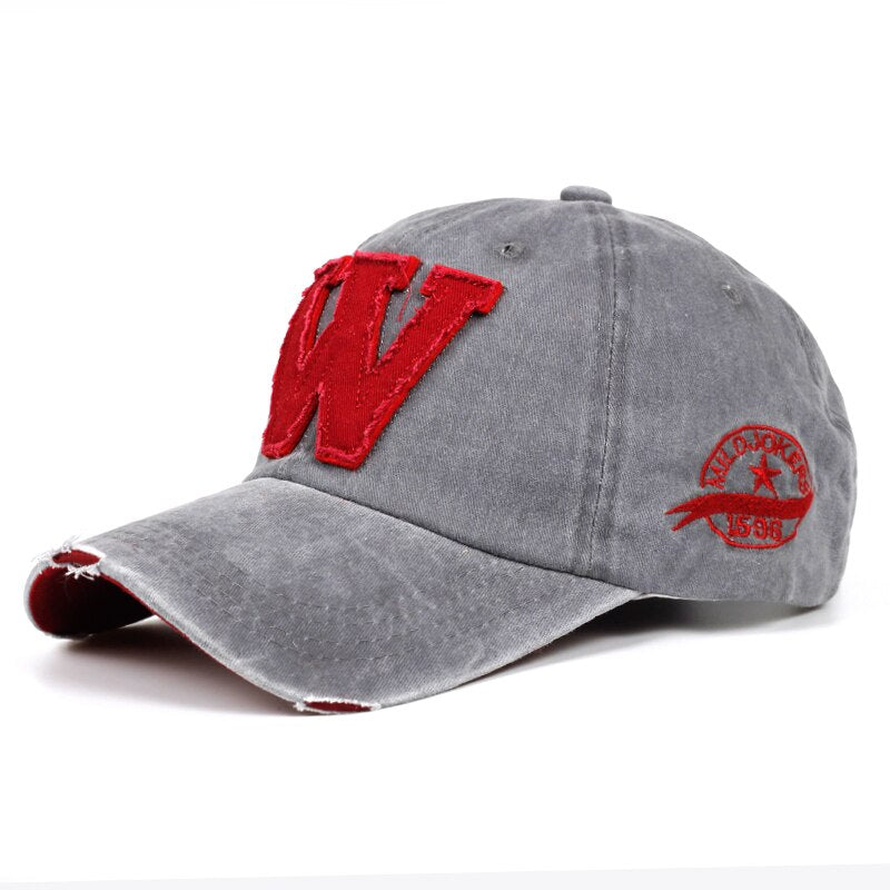 Casquette Vintage Homme à Logo Brodé W Rétro