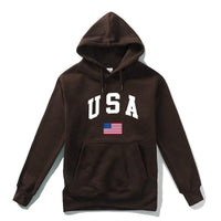 Sweat usa vintage marron