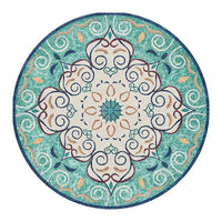 Tapis Rond Vintage avec motif Floral