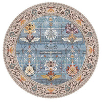 Tapis Rond Vintage avec motif Floral