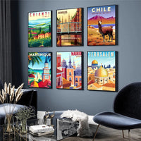 tableau-de-toile-dart-de-paysage-nordique-vintage