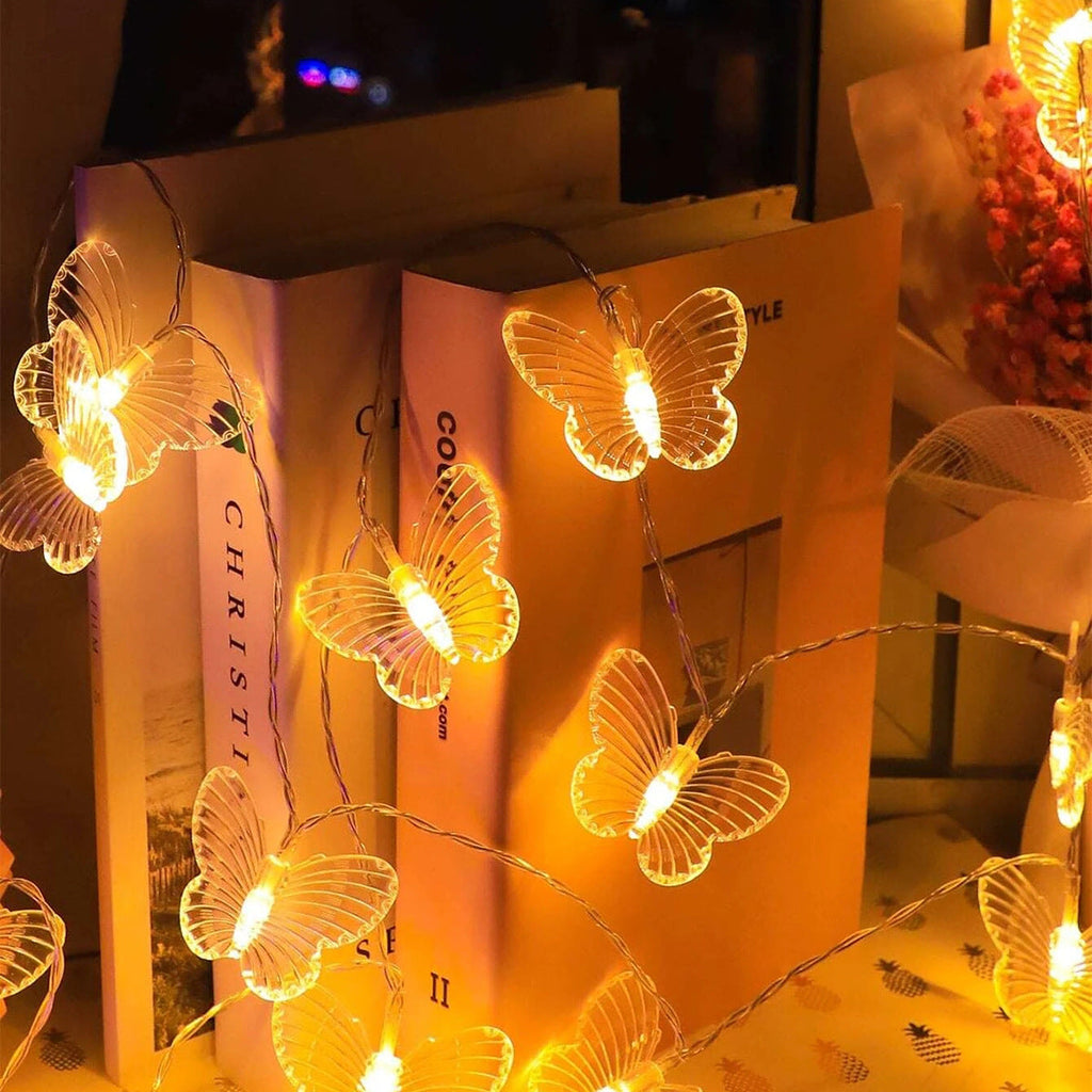 Guirlande Lumineuse Papillon à Piles pour Décoration