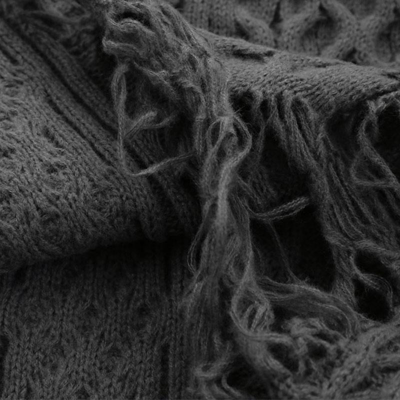 Pull vintage en tricot torsadé à col rond chic