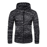 Manteau en tricot zippée à capuche vintage