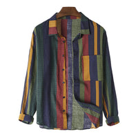 chemise-vintage-respirante-rayures-contrastees