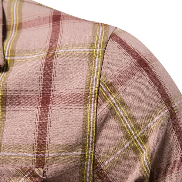 Chemise Vintage à Manches Longues à Carreaux Tendance