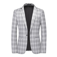 Blazer vintage décontracté à carreaux pour hommes