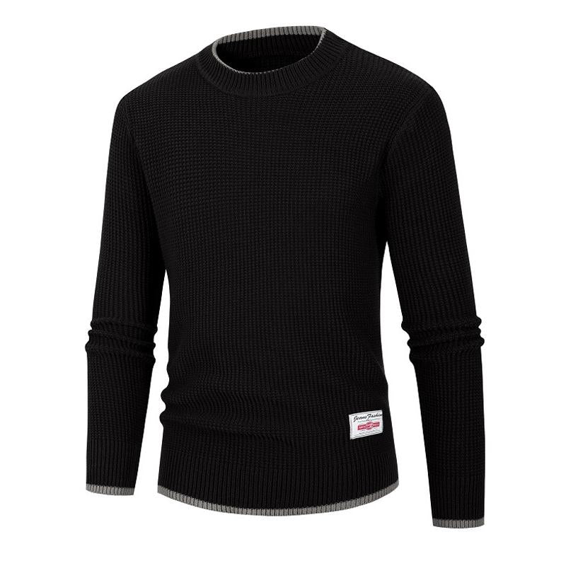 pull-col-rond-ample-blocs-vintage