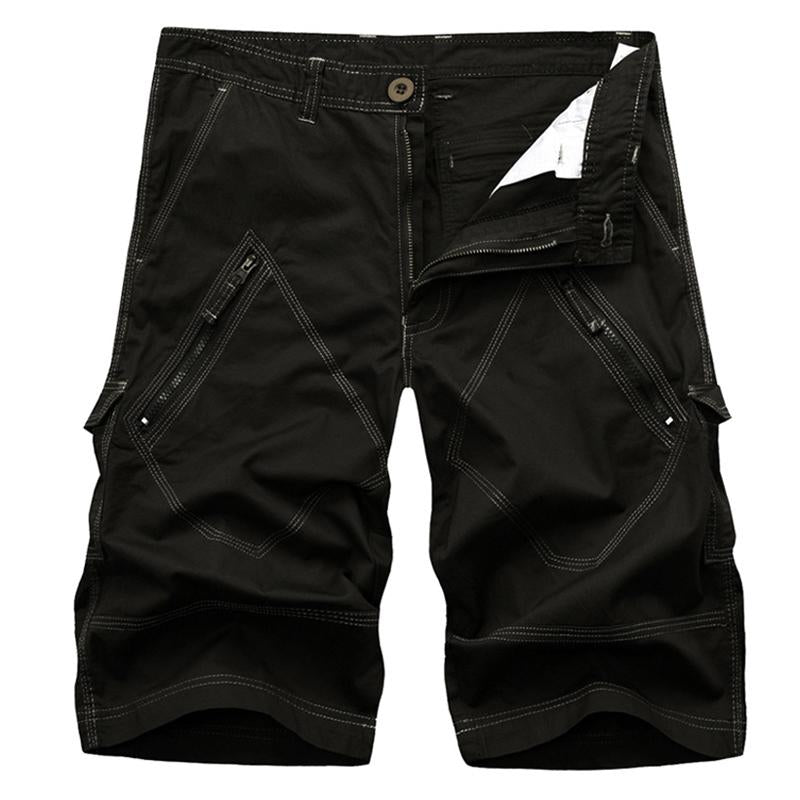 Short cargo vintage de couleur unie pour homme