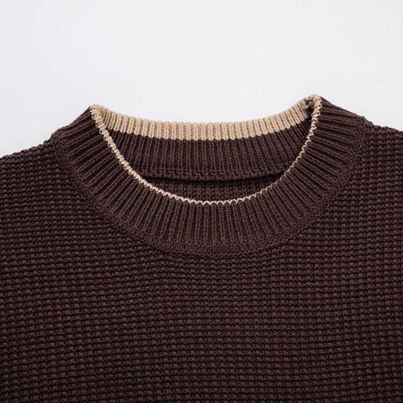 pull-col-rond-ample-blocs-vintage