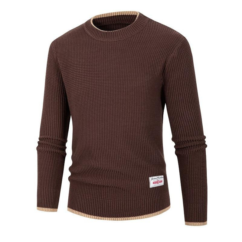pull-col-rond-ample-blocs-vintage