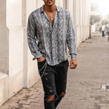chemise-manches-longues-imprime-serpent-vintage
