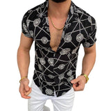 chemise-manches-courtes-imprime-vintage