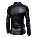 blazer-cuir-deux-boutons-revers-vintage
