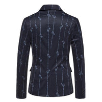 blazer-vintage-decontracte-a-imprime-feuille-et-rayures