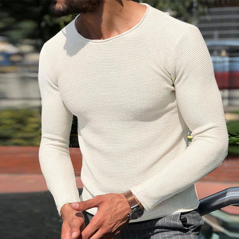 pull-tricot-manches-longues-col-rond-vintage