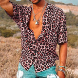 chemise-vintage-manches-courtes-imprime-leopard