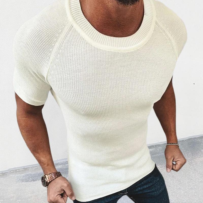 pull-manches-courtes-coupe-ajustee-vintage