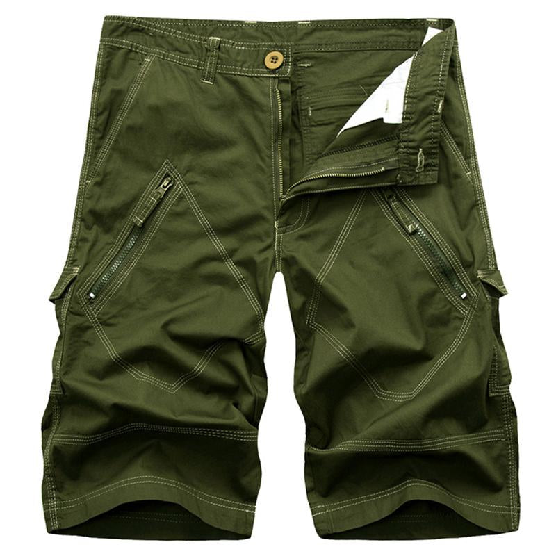 Short cargo vintage de couleur unie pour homme