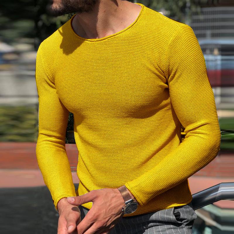 pull-tricot-manches-longues-col-rond-vintage