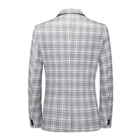 Blazer vintage décontracté à carreaux pour hommes