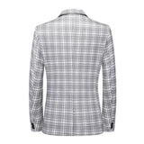Blazer vintage décontracté à carreaux pour hommes