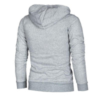 Sweat-shirt à capuche slim à fermeture éclair diagonale vintage