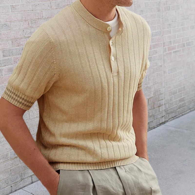 polo-maille-manches-courtes-revers-vintage