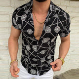 chemise-manches-courtes-imprime-vintage