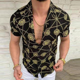 chemise-manches-courtes-imprime-vintage